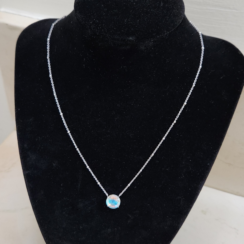 Kendra Scott Jolie Short Pendant Necklace Silver NWT